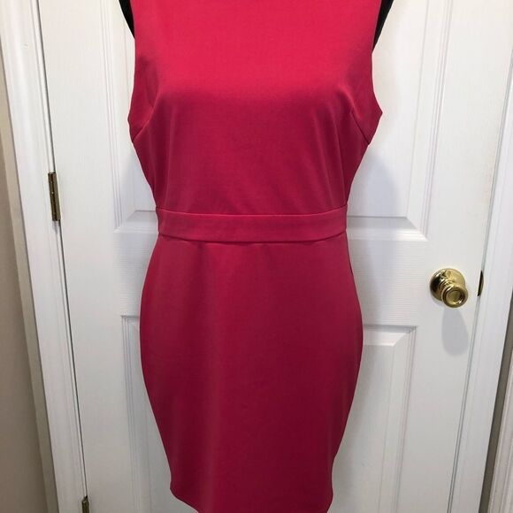 Pink tank midi pencil dress medium - Picture 3 of 10